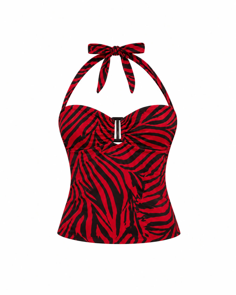Obsession Blood Stripe Halter Top